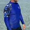 Maillot de bain T-Shirt anti UV - Unique Homme - Oceanshade Blue Shirt - Choos-in - Villefranche sur mer